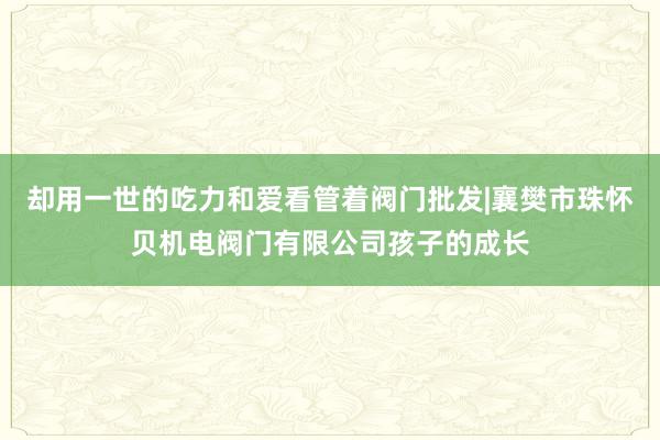 却用一世的吃力和爱看管着阀门批发|襄樊市珠怀贝机电阀门有限公司孩子的成长